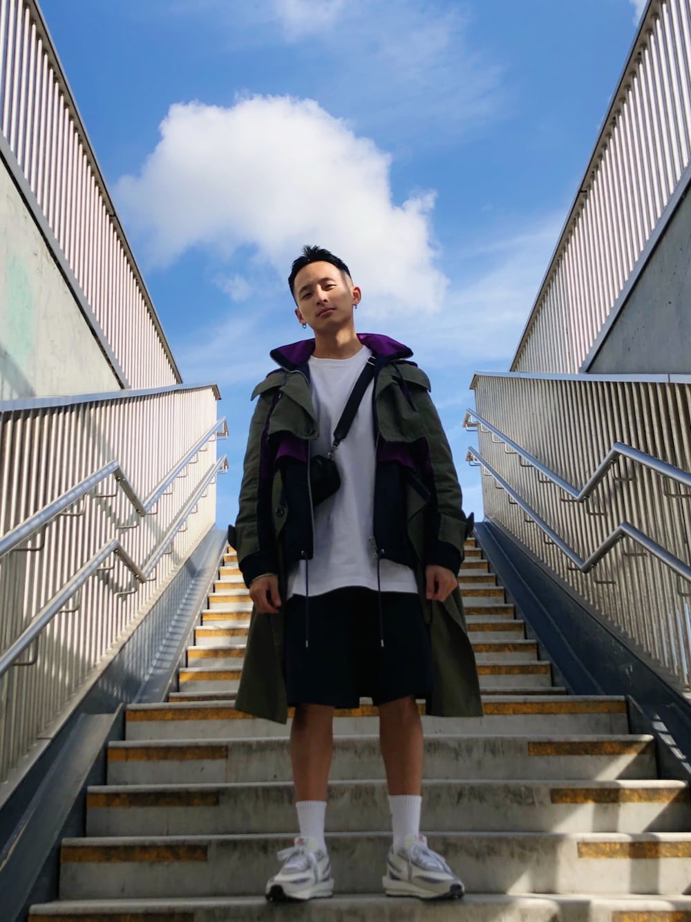 19aw sacai サカイ　モッズコート　トレンチコート　メンズ Sacaiのトレンチコートを使ったメンズ人気ファッション