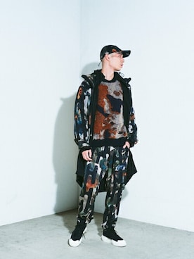 「Y-3（ワイスリー）のアイテム（その他アウター）」を使った、Y-3さん（メンズ・183cm）の夏コーディネート