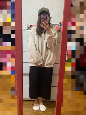 「chocomee（チョコミー）のアイテム（キャップ）」を使った、rin69miniさん（レディース・147cm）の春コーディネート