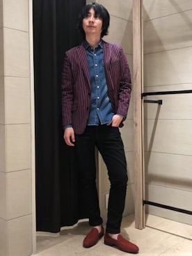「SCOTCH & SODA（スコッチ アンド ソーダ）のアイテム（パンツ）」を使った、Morishigeさん（メンズ・177cm）の春コーディネート