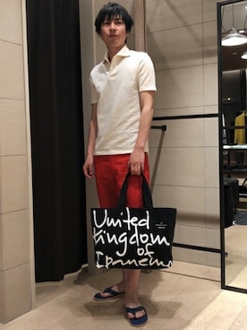「AT．P．Co（アティピコ）のアイテム」を使った、Morishigeさん（メンズ・177cm）の春コーディネート