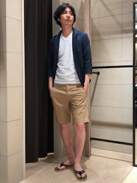 「AT．P．Co（アティピコ）のアイテム」を使った、Morishigeさん（メンズ・178cm）の夏コーディネート