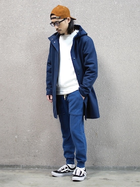 「Jackman（ジャックマン）のアイテム（ジャケット/アウター）」を使った、Yasuhiro  Tsukamotoさん（メンズ・170cm）の春コーディネート