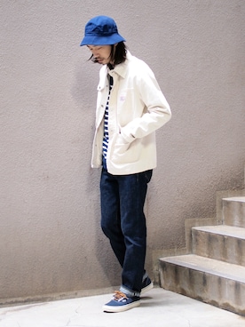 「POINTER BRAND（ポインターブランド）のアイテム（ジャケット/アウター）」を使った、Yasuhiro  Tsukamotoさん（メンズ・170cm）の春コーディネート