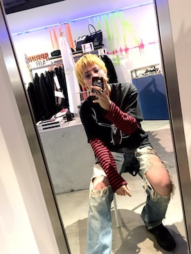 「PARADOX（パラドックス）のアイテム（トップス）」を使った、H>FRACTAL_Gentaさん（メンズ・175cm）の春コーディネート