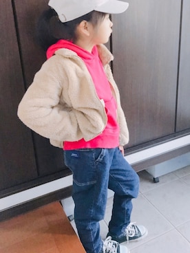 「公園コーデ」｜「アイテム（その他アウター）」を使った、minamixさん（キッズ・120cm）の冬コーディネート
