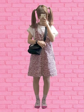 「Candy Stripper」｜「アイテム（ジャンパースカート）」を使った、ちゃんさん（レディース・157cm）の夏コーディネート