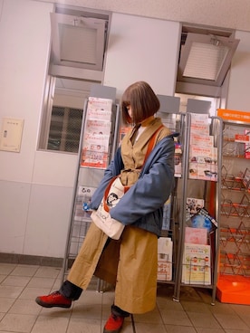 「and wander（アンドワンダー）のアイテム」を使った、古着系英語教師さん（レディース・157cm）の夏コーディネート