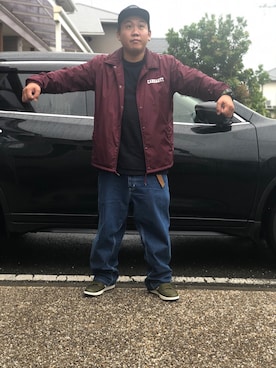 「Carhartt WIP（カーハートダブリューアイピー）のアイテム（ナイロンジャケット）」を使った、Yu Nishigakiさん（メンズ・170cm）の秋コーディネート