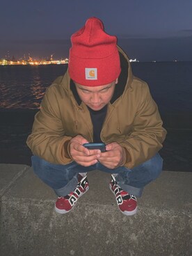 「Carhartt WIP（カーハートダブリューアイピー）のアイテム（ブルゾン）」を使った、Yu Nishigakiさん（メンズ・170cm）の秋コーディネート
