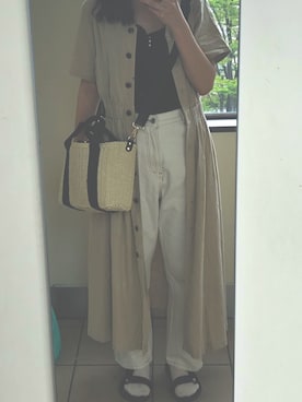 「フォロバ」｜「アイテム（ワンピース/ドレス）」を使った、Mさん（レディース・170cm）の夏コーディネート