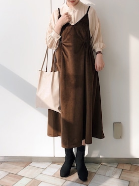 𝚗𝚊𝚋𝚎さん（レディース・162cm）の秋コーディネート