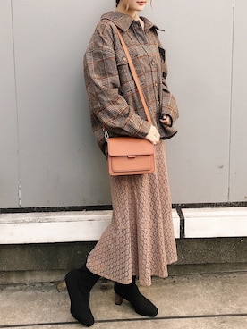 「Crisp（クリスプ）のアイテム（ブルゾン）」を使った、𝚗𝚊𝚋𝚎さん（レディース・162cm）の秋コーディネート