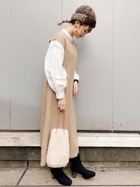 𝚗𝚊𝚋𝚎さん（レディース・162cm）の秋コーディネート