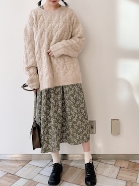 𝚗𝚊𝚋𝚎さん（レディース・162cm）の冬コーディネート