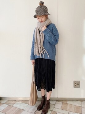 𝚗𝚊𝚋𝚎さん（レディース・162cm）の冬コーディネート