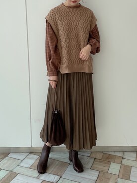 𝚗𝚊𝚋𝚎さん(レディース・162cm)の冬コーディネート