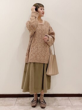𝚗𝚊𝚋𝚎さん（レディース・162cm）の冬コーディネート