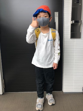 「IN THE HOUSE（インザハウス）のアイテム」を使った、SOSOさん（キッズ・100cm）の春コーディネート