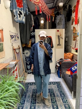 「N（エヌ）のアイテム（トップス）」を使った、莊岱倫さん（メンズ・176cm）の春コーディネート