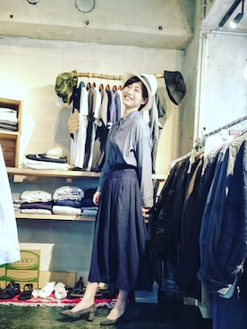 「glaz（グラズ）のアイテム」を使った、LIFEGOESON.さん（レディース・173cm）の春コーディネート