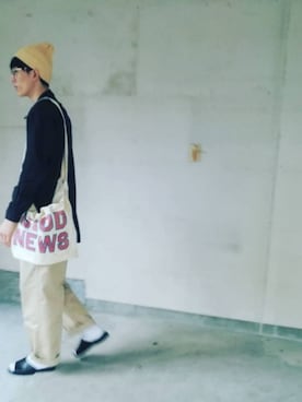 「FULLCOUNT（フルカウント）のアイテム（帽子）」を使った、LIFEGOESON.さん（メンズ・184cm）の春コーディネート