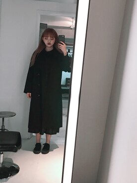 「MONKI（モンキ）のアイテム（フォーマルスーツ/小物）」を使った、HEIYIM KAUさん（レディース・171cm）の冬コーディネート