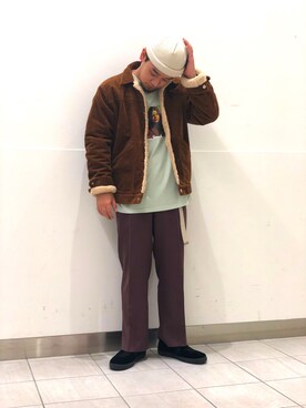 「JOURNAL STANDARD relume（ジャーナルスタンダード　レリューム）のアイテム（ブルゾン）」を使った、きのこさん（メンズ・166cm）の秋コーディネート