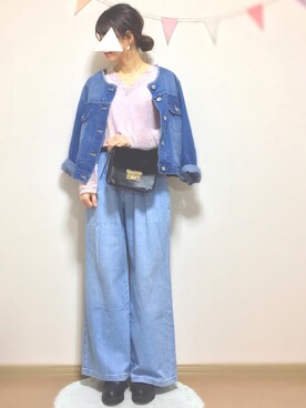 「カットオフ」｜「アイテム（ブーツ）」を使った、mamoさん（レディース・155cm）の春コーディネート