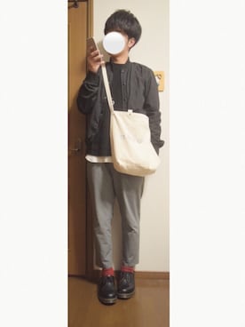 「ikka（イッカ）のTCワッフルレイヤードタンクトップ（タンクトップ）」を使った、そらさん（メンズ・178cm）の冬コーディネート