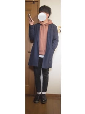 「ikka（イッカ）のTCワッフルレイヤードタンクトップ（タンクトップ）」を使った、そらさん（メンズ・178cm）の冬コーディネート