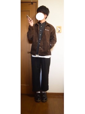 「ikka（イッカ）のTCワッフルレイヤードタンクトップ（タンクトップ）」を使った、そらさん（メンズ・178cm）の冬コーディネート