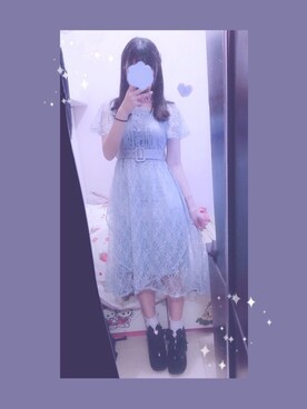 Bubbles バブルス のワンピース ドレス ブルー系 を使った人気ファッションコーディネート Wear