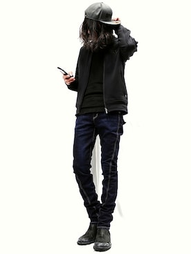 「drestrip 」｜all×around_NOBさん（メンズ・180cm）の冬コーディネート