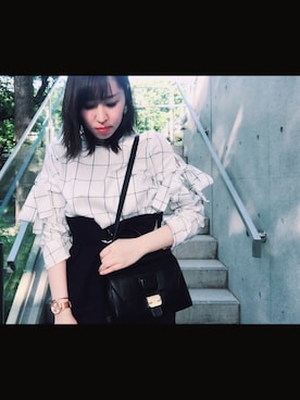 「Supreme.La.La.（シュープリームララ）のアイテム（スカート）」を使った、サトリさん（レディース・168cm）の春コーディネート