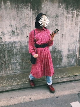 「SPINNS(スピンズ)のアイテム(シャツワンピース)」を使った、Aiiiiiiさん(レディース・152cm)の春コーディネート