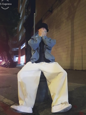 「loose pants」｜林家正さん（メンズ・181cm）の秋コーディネート