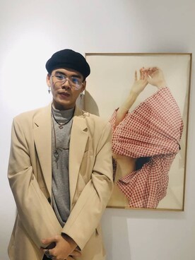 「newsboy」｜林家正さん（メンズ・181cm）の冬コーディネート