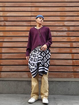 「Sperry   （スペリー）のアイテム」を使った、林家正さん（メンズ・182cm）の冬コーディネート