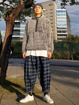 「Sperry   （スペリー）のアイテム」を使った、林家正さん（メンズ・182cm）の春コーディネート