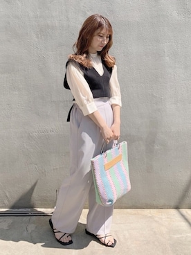 咲栄さん（レディース・155cm）の春コーディネート