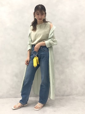 「ピスタチオ」｜咲栄さん（レディース・155cm）の春コーディネート