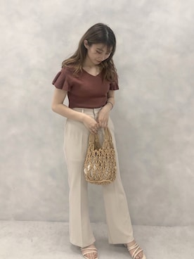 咲栄さん（レディース・155cm）の春コーディネート