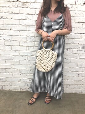「アイテム（ワンピース/ドレス）」を使った、咲栄さん（レディース・155cm・10代）の夏コーディネート