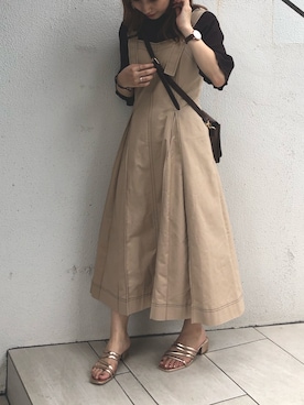 「アイテム（ワンピース/ドレス）」を使った、咲栄さん（レディース・155cm・10代）の夏コーディネート