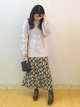 咲栄さん(レディース・155cm)の冬コーディネート