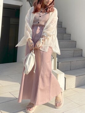 咲栄さん（レディース・155cm）の春コーディネート