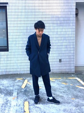 「SHIPS JET BLUE（シップスジェットブルー）のアイテム（レッグウェア）」を使った、yusukeさん（メンズ・177cm）の冬コーディネート