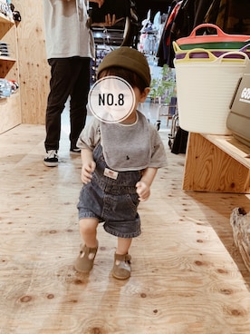 「Polo Ralph Lauren」｜「アイテム（オールインワン・サロペット）」を使った、NO.8さん（キッズ・80cm）の秋コーディネート