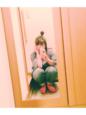 「note et silence （ノートエシロンス）のアイテム（シャツ/ブラウス、ブルー系）」を使った、Ryoch☻nさん（レディース・163cm）の春コーディネート